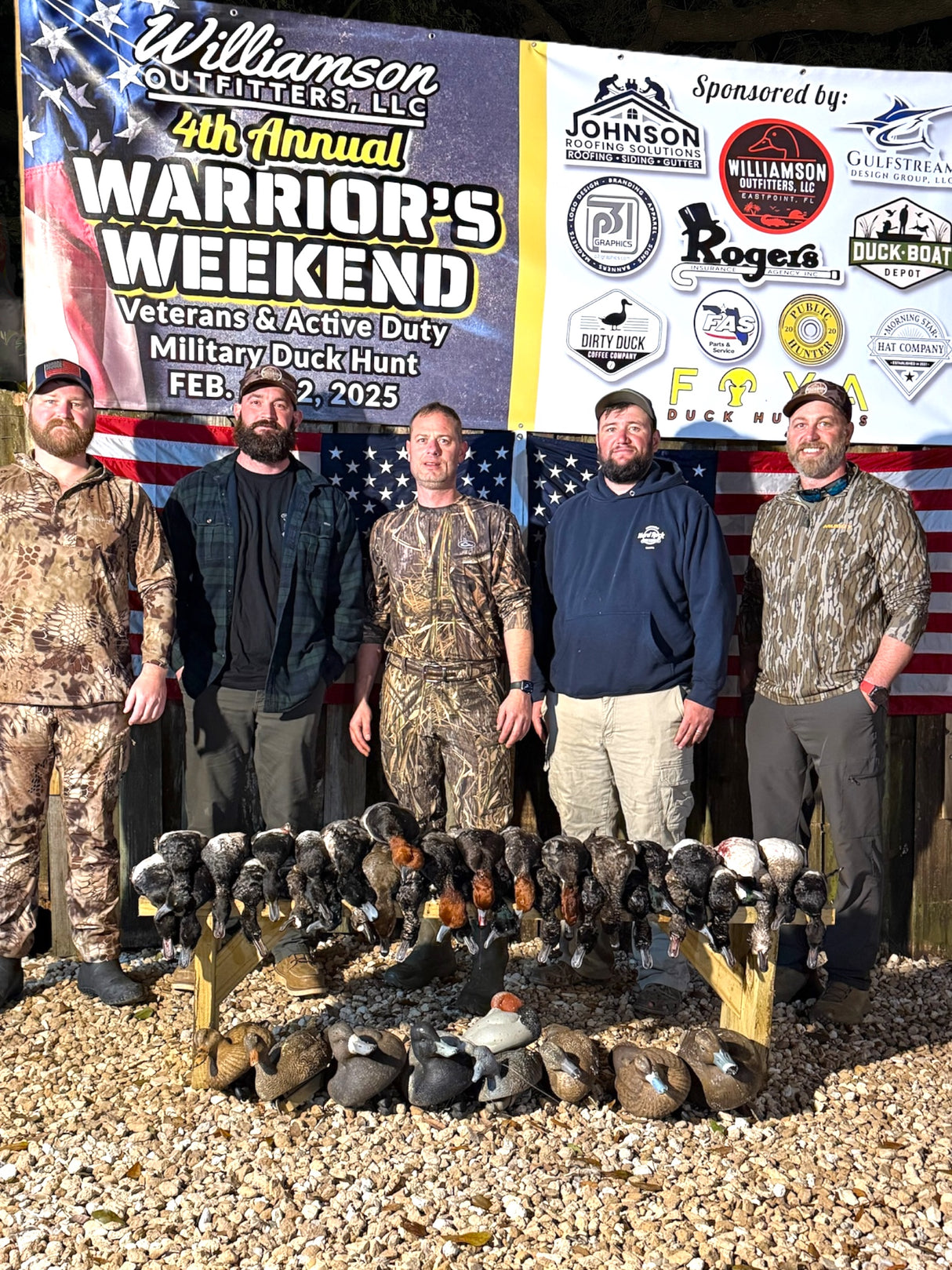 Clay Brown Memorial WARRIOR’S WEEKEND: Military Duck Hunt (BOOKING DEPOSIT; January 31st & February 1st, 2026)