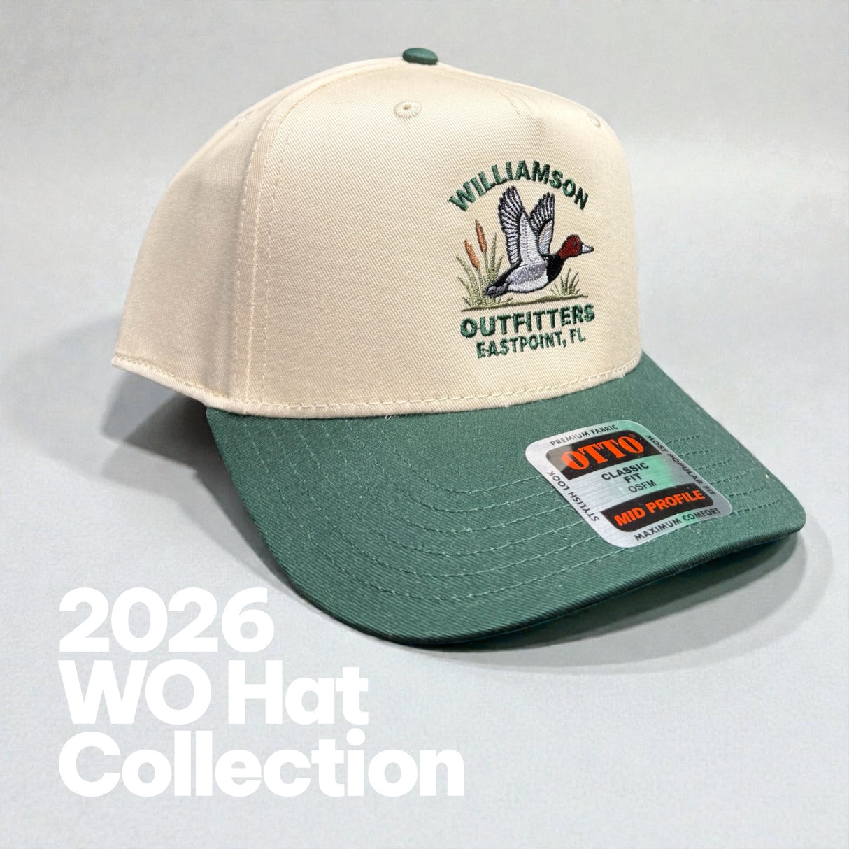Old School SnapBack: Marsh Redhead x Cream/Hunter Green