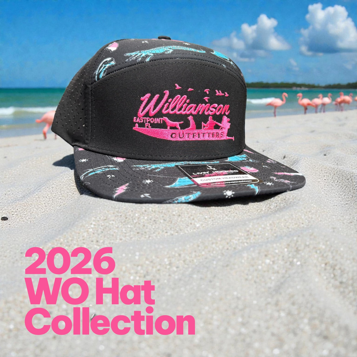 7 Panel WaterProof: Miami Pink Duck Boat x Florida