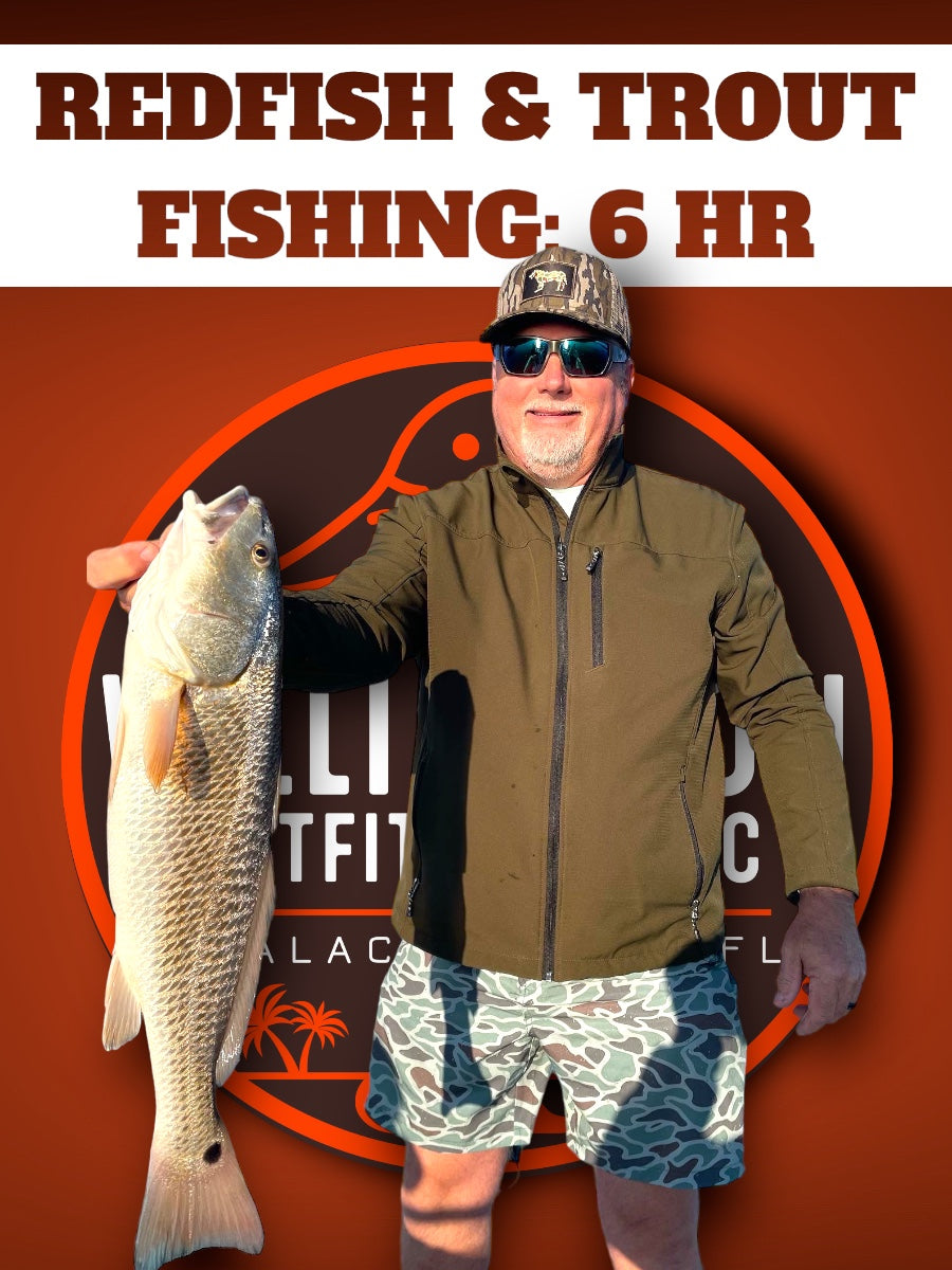 North Florida Redfish & Trout Fishing: 6 Hr Trip $650 [30% BOOKING DEPOSIT]