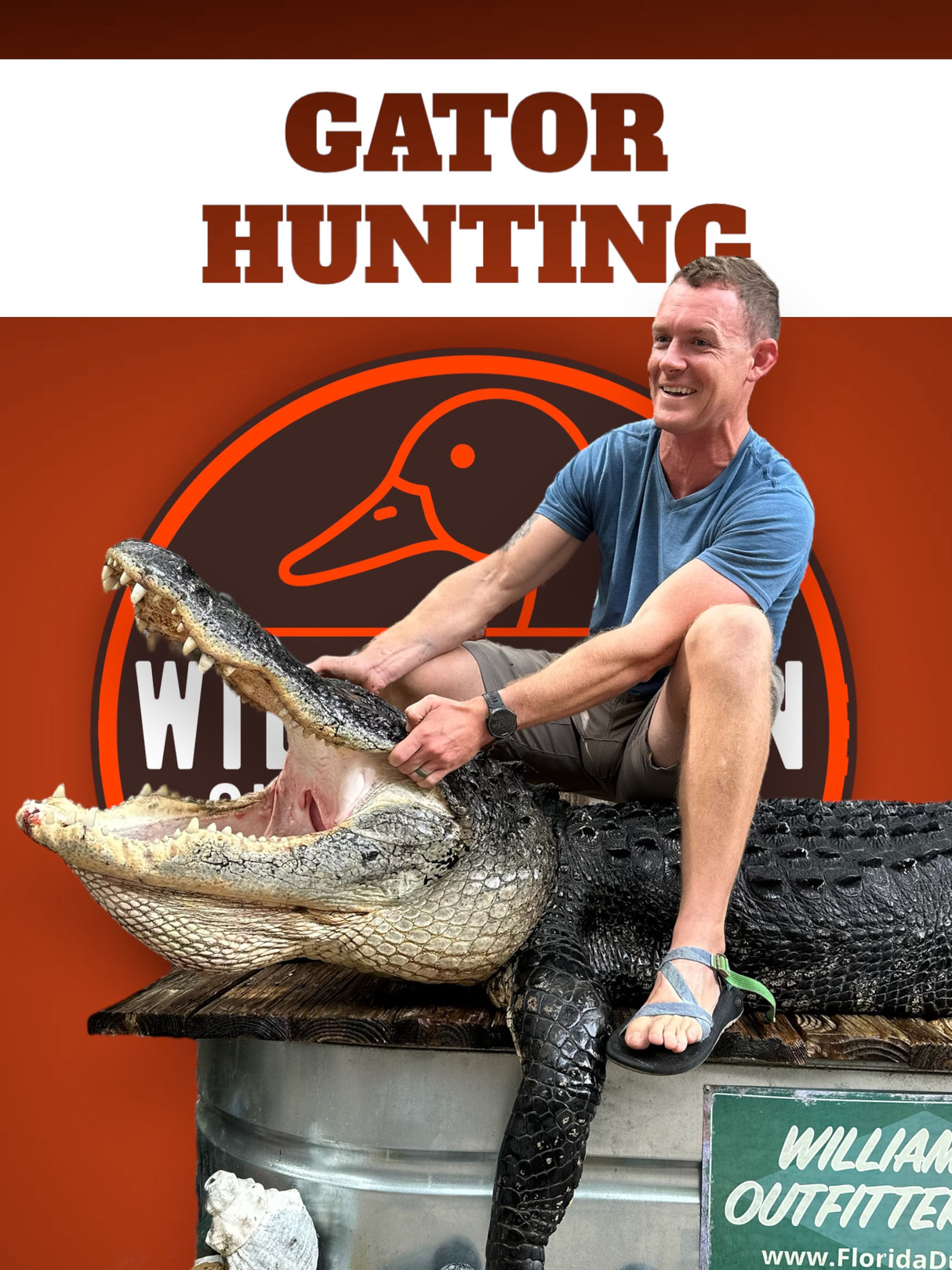North Florida Gator Hunt: 6 hrs, Aug. thru Oct. [25% BOOKING DEPOSIT]