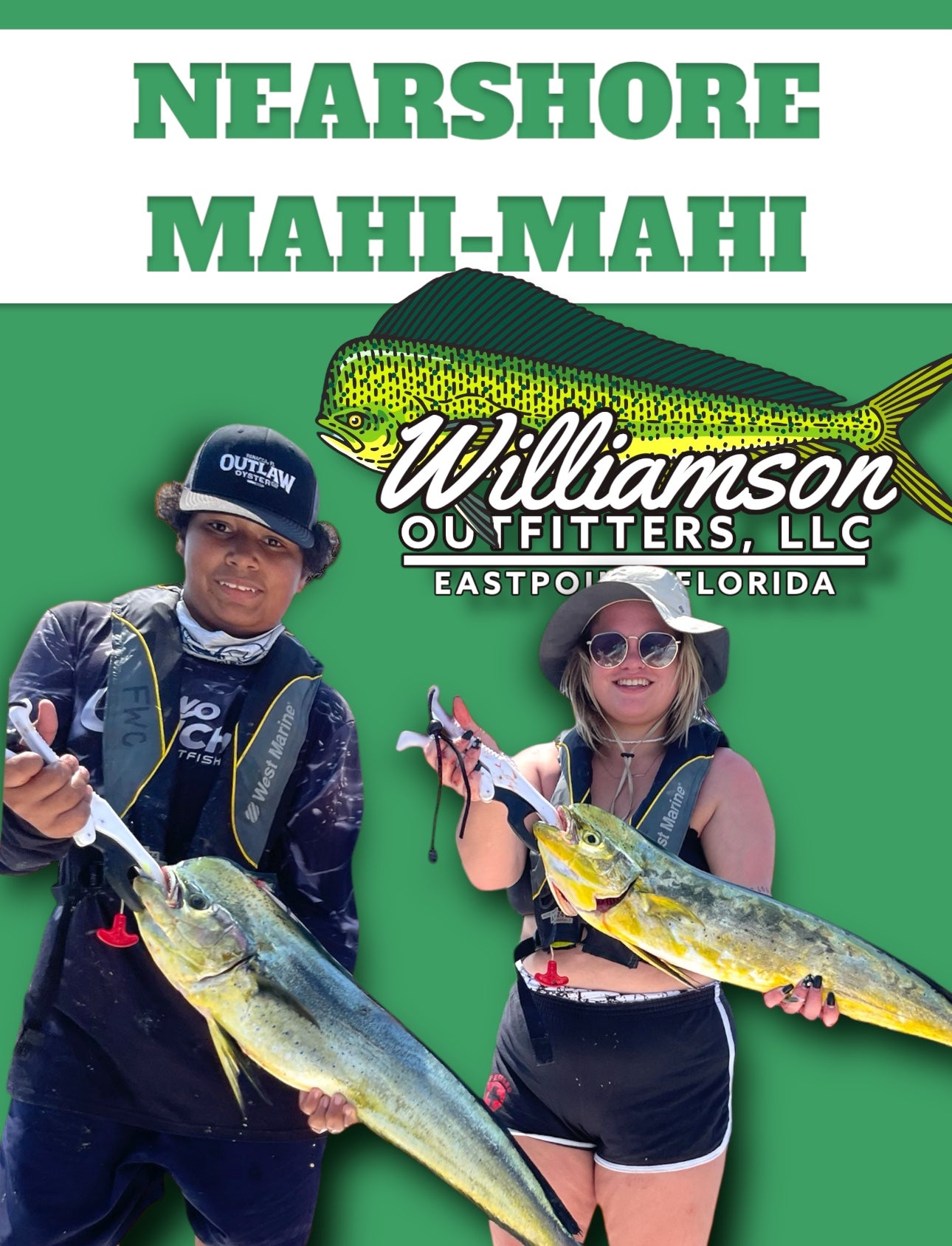 North Florida Mahi-Mahi Fishing: 5 Hr Trip $950, July and Aug. [$250 BOOKING DEPOSIT]