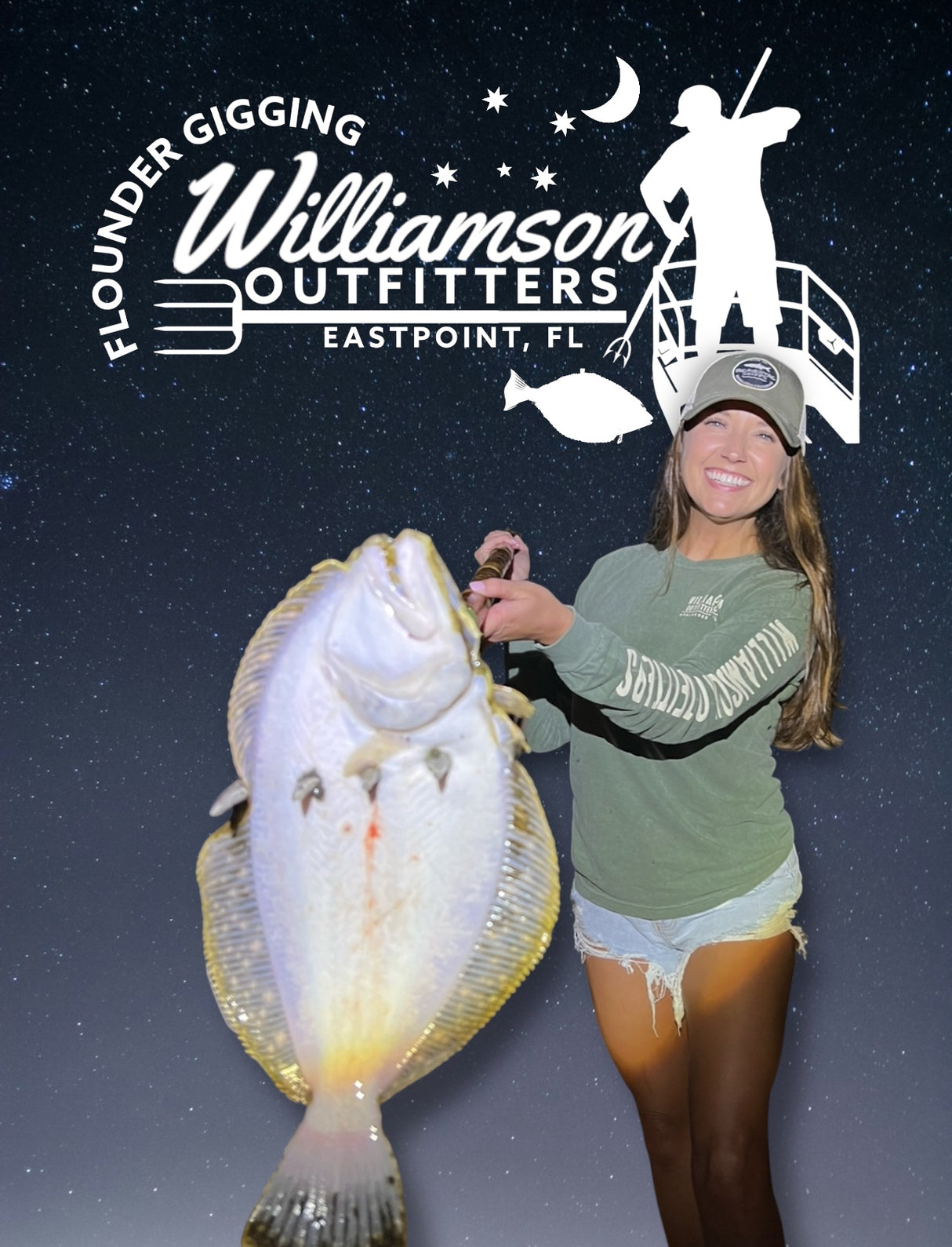 North Florida Flounder Gigging: 4 Hr Trip $600, Mar. to Nov. [30% BOOKING DEPOSIT]