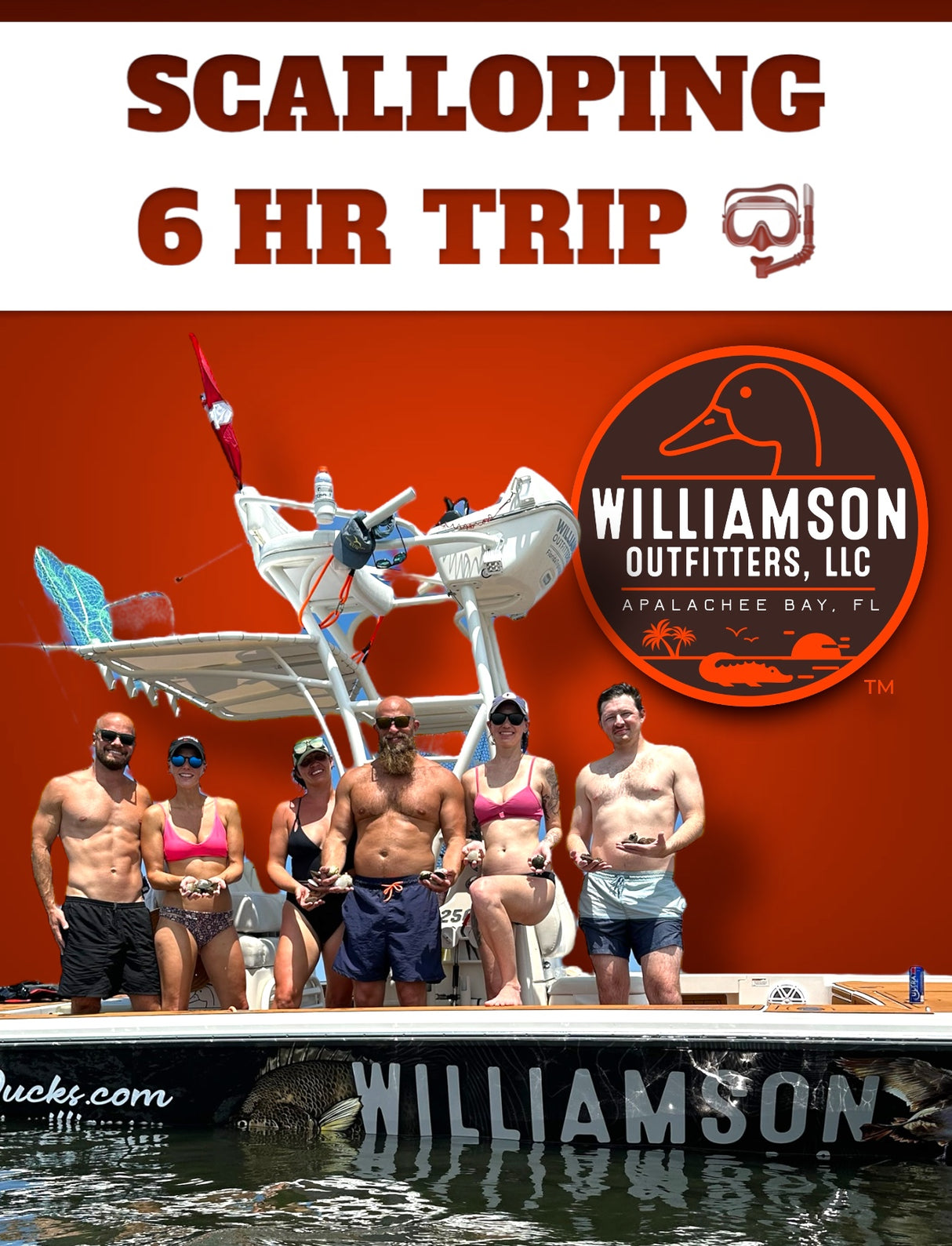 North Florida Scalloping: 6 Hr Trip $750, July thru Sept. [$200 BOOKING DEPOSIT]