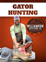North Florida Gator Hunt: 6 hrs, Aug. thru Oct. [25% BOOKING DEPOSIT]